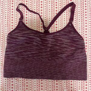 Women's Burgundy Striped Bralette